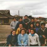 trabajos voluntarios Castro 1991 (Paula Soto, Fito, Isabel Aravena, Paola Otis)